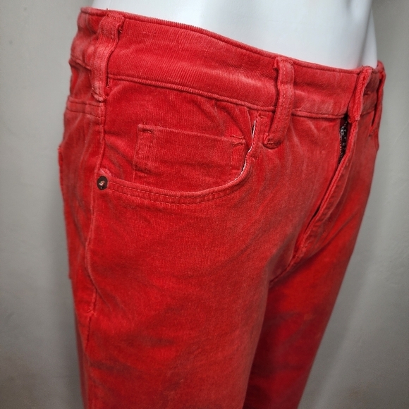 NWT Pilcro Anthropologie High Rise Skinny Red Corduroy Pants Size 31‎ - Picture 7 of 14